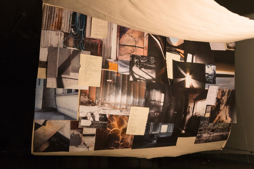 Shroud of Sinai, 2016 | Canvas cloth, printed photographs, poetry, light and sound